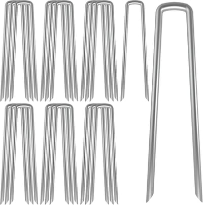 Hek Ankers - Tuin Stakes - Bodem Verankering - Gegalvaniseerd Staal - 12 Inch