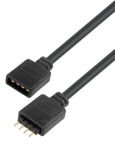 Verlengkabel LED Strip - 4-pins connector - Verlichting uitbreiden - 2 meter lengte - 200 cm - Zwart