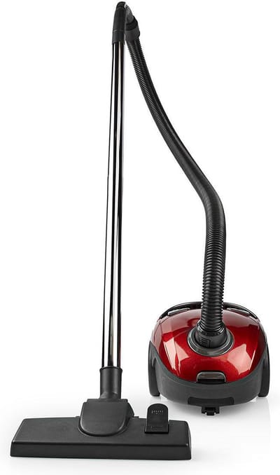 Nedis Stofzuiger - Met Zak - 700 W - Stof capaciteit: 1.5 l - Combi-Borstel - Actieradius: 7 m - Hepa - Antraciet / Rood