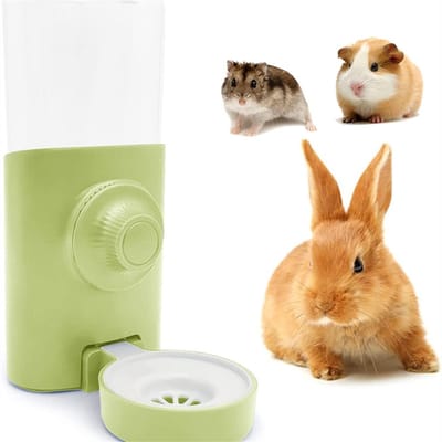 Waterfles voor Kleine Huisdieren - Automatische waterdispenser - 600 ml waterdispenser - Hangend Waterdispenser voor Kooi - Drinkfles voor Konijn Cavia Chinchilla Hamsters katten - Groen - 1 stuk
