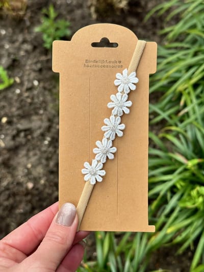 Elastisch haarbandje – New born haarbandje - Haarband - Meisjes haarband – Baby haarbandjes - Haaraccessoires - Haaraccessoires voor meisjes - Handmade - Kraamcadeau - Bruiloft - Kraamcadeautje - Cadeautje