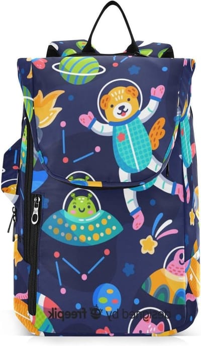 Sportrugzak - Tennistas Badminton tas - Sportspullen vervoeren - Ruimte voor 2 rackets - 34x20x68 cm - Cartoon astronaut