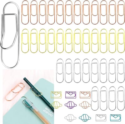 36-delige RVS Penhouder Clips in 3 Kleuren, Inclusief 10 Metaal Boekmerken voor Notitieboeken, Tijdschriften en Planners - Geschikt voor de meeste Penformaten