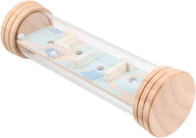 Kinder Regenstok - Sensorisch Speelgoed - Cognitieve Ontwikkeling - Doolhof Geluid - 15.50X4.50X4.50CM - Beige