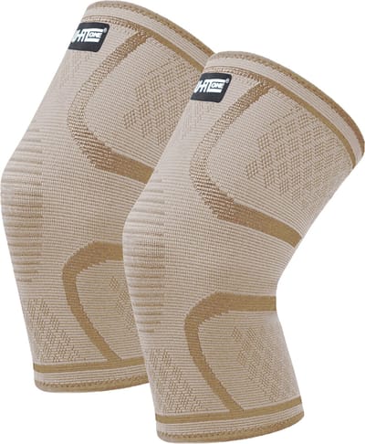 U Fit One 2 Stuks Knie Brace - Knee Sleeves - Kniebeschermers - Knieband - Knee Support & Bandage - Sportbrace - Maat XXL - Neutraal