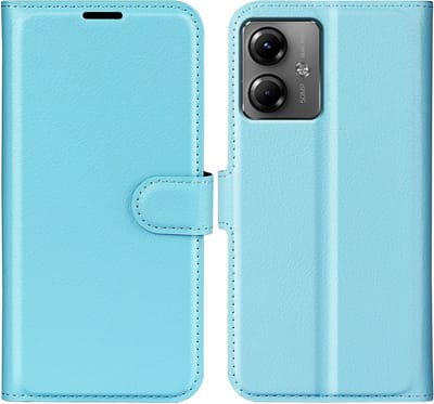 Coverup Hoesje - Geschikt voor Motorola Moto G14 Hoesje - Coverup Book Case - Lichtblauw