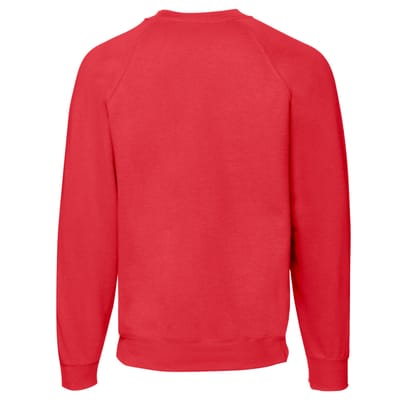 Fruit of the Loom Heren Klassiek Raglan Sweatshirt (Rood)