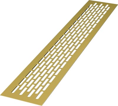 Ventilatierooster Aluminium - Afvoerluchtrooster - Meubels Ventileren - Gepoedercoat Oppervlak - 48 x 8 cm - Goud