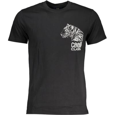 T-shirt met korte mouwen en ronde hals met tijgerhoofd