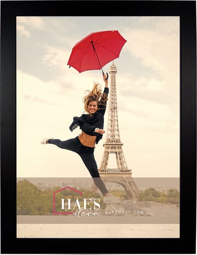 HAES DECO - Houten fotolijst Paris zwart voor 1 foto formaat 30x40 - SP001311