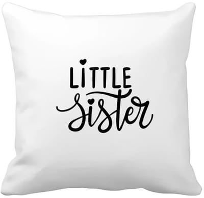Akyol - little sister Kussen hoes - Zus - zusje - cadeau - verjaardag - jongste zus - familie - 40 bij 40 cm