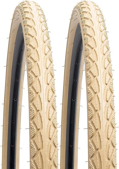 Fietsbanden Set - Wielbekleding Rubber - Weggebruik Fietsen - Tubeless Compatibel - 700x38C 40-622 - Beige