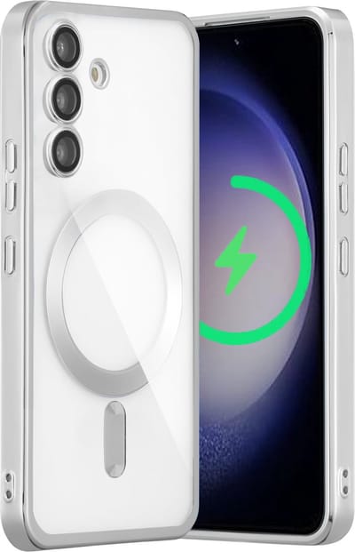 Hoesje Geschikt voor Samsung Galaxy S23 - Met magnetisch Ring hoesje - Arara backcover - Zilver