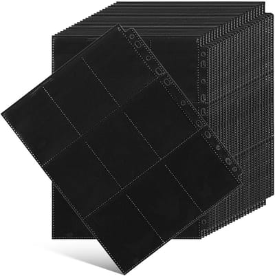 50 Vellen Kaartbinder Pagina's voor Ruilkaarten - Fotokaart Binder met Zijladen.