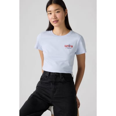Levi's The Perfect Tee Maat: S | Tops Outlet | Dames | Blauw