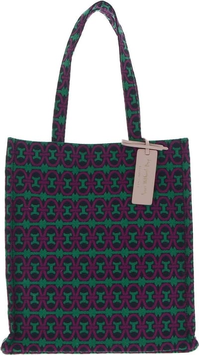 COCCINELLE Schoudertas Never Without Bag Monogra Handbag Jaquard Fabric Mul. Dahl / M. Blue Veelkleurig