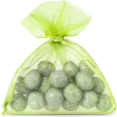 Organza Zakjes 10 x 13 cm | 50 stuk | Groen | Cadeauzakjes Geschenkzakjes Cadeau Verpakking Geurzakjes Snoepzakjes Bruiloft decoratie