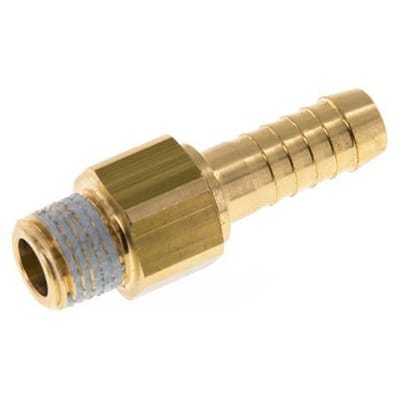9 mm & R1/4'' Messing Slangpilaar Buitendraad NBR Afdichting Draaibaar
