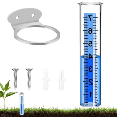 Regenmeter, vorstbestendig met nauwkeurige meting, transparant meetinstrument met cijfers voor tuin, weerbewaking, irrigatie, landbouw, terras, omheining en binnenplaats in de open lucht