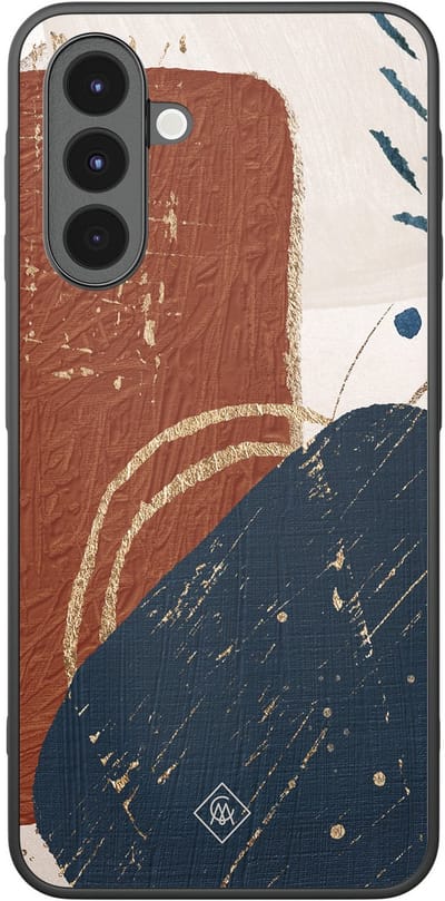 Casimoda® hoesje - Geschikt voor Samsung Galaxy A16 - Abstract Terracotta - Zwart TPU Backcover - Geometrisch patroon - Multi