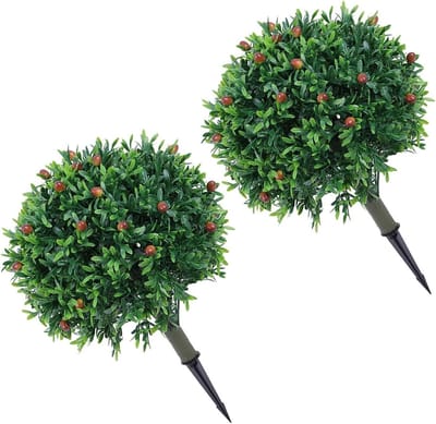 Nep Buxus Plant - Kunststruik Set - Buiten Decoratie - Weerbestendig Ontwerp - 2 Stuks 45cm - Groen