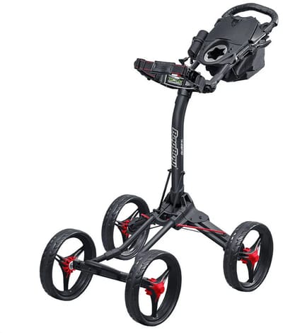 Bagboy Quad XL Golftrolley - Mat zwart/rood