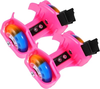 Rolschaatsen Kinderen - Schoenen met wieltjes - Buiten sporten - Lichtgevende wielen - 13.50X9.00X8.00CM - Rooskleurig