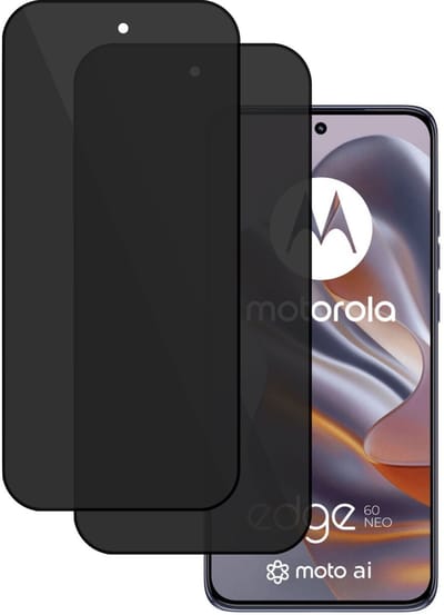 2x TechNow Privé Screenprotector geschikt voor Motorola Edge 60 Neo Screenprotector - Privacy Beschermglas - Rounded - Privacy Proteqt+