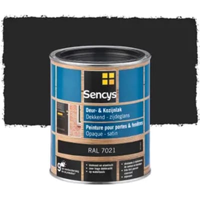 Sencys Deur- En Kozijnlak Zijdeglans Ral7021 0,75l
