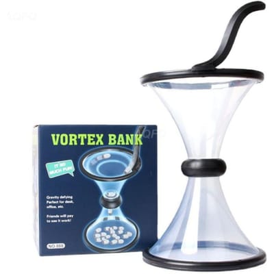 Vortex Munt Spaarpot Munten Opbergdoos Trechtervormige Spaarpot Druk Geld Spaarpot Huis Kantoor Decoratie Accessoires gray