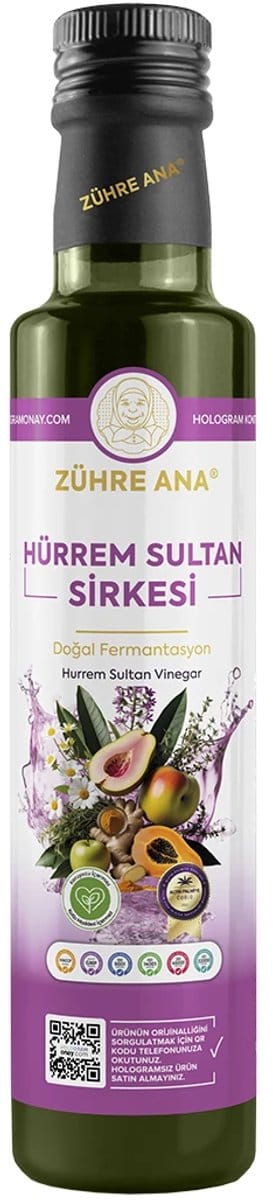 Zühre Ana® Hürrem Sultan Azijn - 100% Natuurlijke Gefermenteerde Traditionele Azijn | Geregistreerd Merk