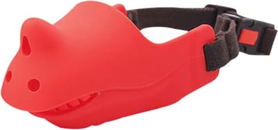 Honden Muilkorf - Hondenmasker - Veilig Wandelen - Dubbele VeiligheidsSluiting - Maat M - Rood