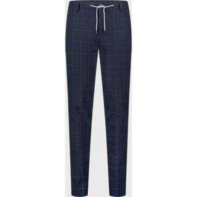 Blue Industry Jersey chino ruitmotief |