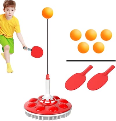 Tafeltennis Trainer - Tafeltennis Set - Vaardigheden Verbeteren - Draagbaar Ontwerp - Basis 19x19cm - Rood