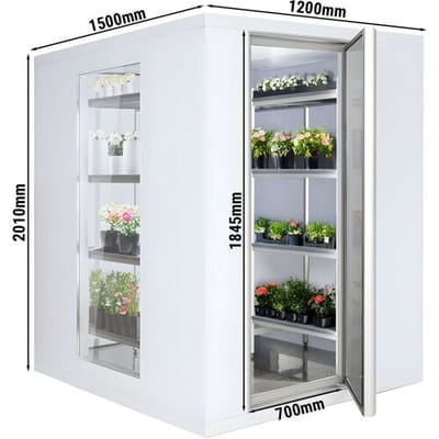 GGM Gastro Kühlzelle - 1200x1500mm - 2,6m³ - mit 3 Glasseiten Wit