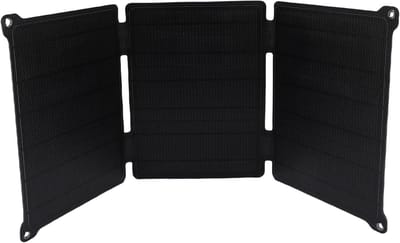 Draagbare Zonnepaneel - Opvouwbare Charger - Energie Opwekken - 30W Hoog Rendement - 27.99 x 20.98 x 3 cm - Zwart