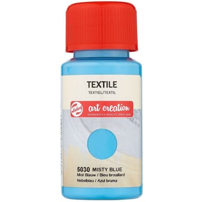 Peinture pour textile - bleu brouillard - Talens Art Creation - 50ml bleu
