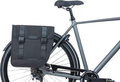 Dubbele Fietstas 35 Liter voor Volwassenen - Unisex, Zwart