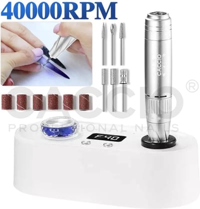Elektrische Nagelfrees - Elektrische Nagelvijl - Nagelvijl Elektrische - Manicure set - 701 Wit - Manicure/pedicure voeten en handen Acrylnagels-Gelnagels - Nagels - Nail Drill Machine - 40000 RPM - Inclusief 6 bitjes - Vijl
