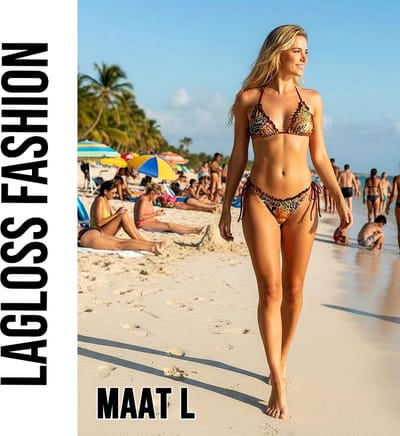 LaGloss® 2-Delig Sexy Luipaardprint Bikini set Zwart Bruin - Verstelbaar – Zomermode – Strandmode – Maat L
