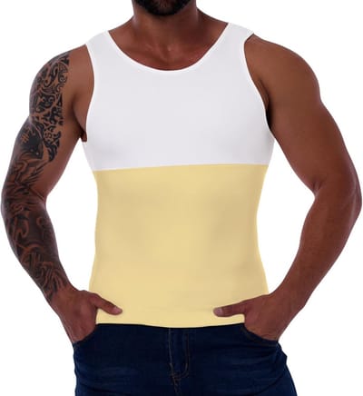 Heren Slim Shapewear Onderhemd Buikcontrole Compressie Shirt