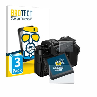 BROTECT - Screenprotector voor Fujifilm GFX100S II (Display + Schouderdisplay) - Folie Beschermfolie Beschermglas matte 3 Stuks