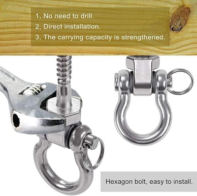 Swing Hangers voor Hangmatten - 150kg Capaciteit, RVS Heavy Duty Beugels voor Schommels en Zandzakken