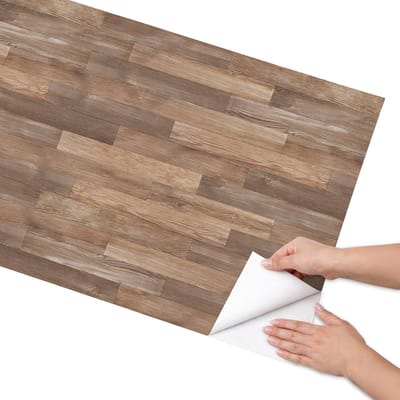 Coloray Meubel Wrap Folie - Bruin Meubelfolie - 65x130 cm - Decoratiefolie Zelfklevend Houten planken - Meubelfolie Zelfklevend - Rustiek Meubelfolie - Wrapfolie Keuken - Wanddecoratie - Texturen
