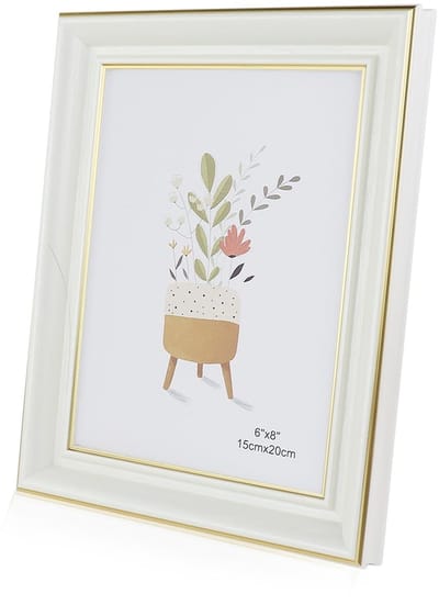 Dailygoods - Andiker Fotolijst 15 x 20 cm, houten frame met plexiglasplaat om aan de muur te hangen of op tafel te zetten, vintage fotolijst voor slaapkamer, kantoor of bruiloft (wit, 15 x 20 cm)