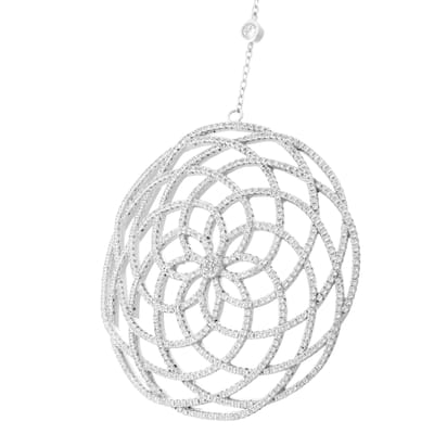 Orphelia ZK- 7215 - Necklace With Pendant Zirconium - 925 zilver - zikonia 80 cm
