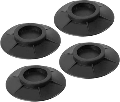 Wasmachine Onderzetters - Trillingsdempers Droger - Apparaten Stabiliseren - Geluidsreducerend Ontwerp - 10 cm Doorsnede - Zwart