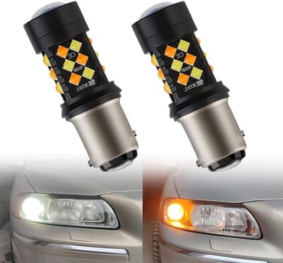 LED Lampen - Richtingaanwijzer Lampen - Auto Verlichten - Tweekleurige Verlichting - 1157 BAY15D - Wit en Amber