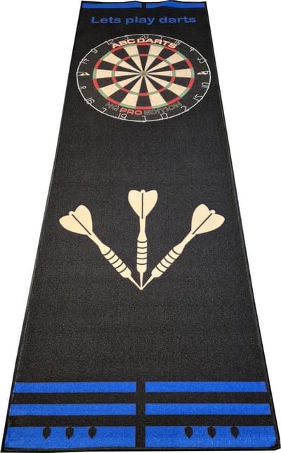 Dartmat Professioneel 241 x 80 cm Antraciet Blauw Met Officiële Afstand