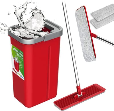 emmer, vloerwisser , poetsemmer \ Dweilmop set - cleaning bucket with mop head